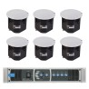 Cloud MPA120-SP Speaker System  6x CS-C6 Ceiling Mounted Speakers with Mixer Amplifier 120W 6 Line Inputs 4 Mic Inputs