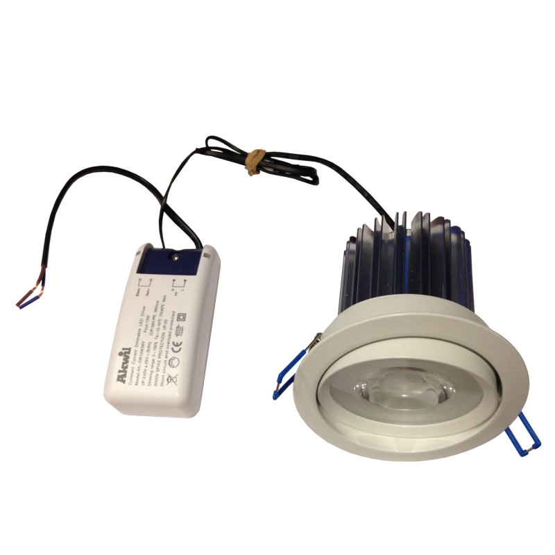 13W LED Dimmable Angle Downlight Fitting 1130 Lumen LED Downlight with Dimmable LED Driver Cool Neutral or Warm White Light