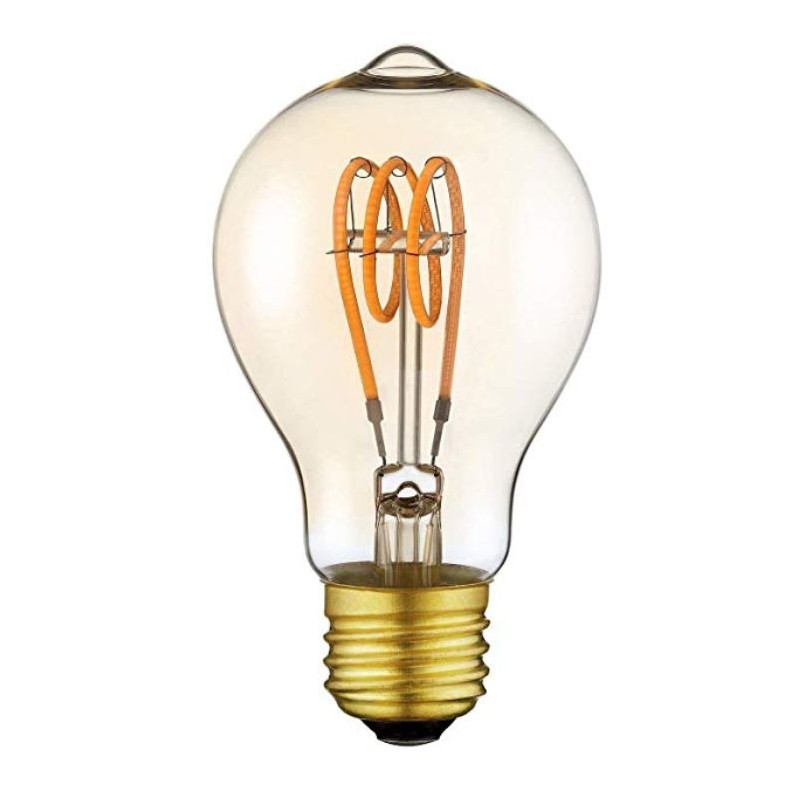 4W Edison Dimmable LED Bulb with 2200k Very Warm White Traditional Coil Filament