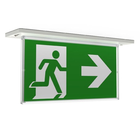 LED LITHIUM RECESSED EXIT SIGN MAINTAINED NON-MAINTAINED 4.5W