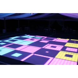 Akwil 1m x 1m 64 Square Pixel Matrix LED Dance Floor System includes Floor Panels Modules Controllers and Power Supplies