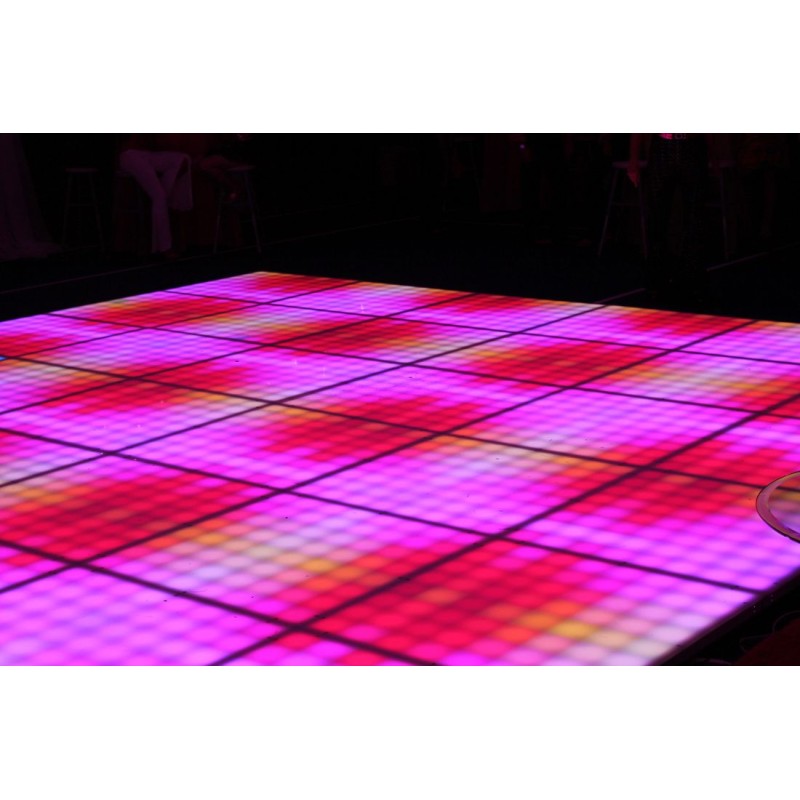 Akwil 1m x 1m 64 Square Pixel Matrix LED Dance Floor System includes Floor Panels Modules Controllers and Power Supplies