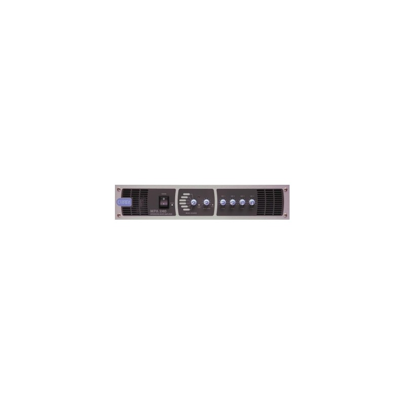 Cloud MPA240 - Mixer Amplifier 240W 6 Line Inputs 4 Mic Inputs Single Zone with remote Volume and Select Facility Port