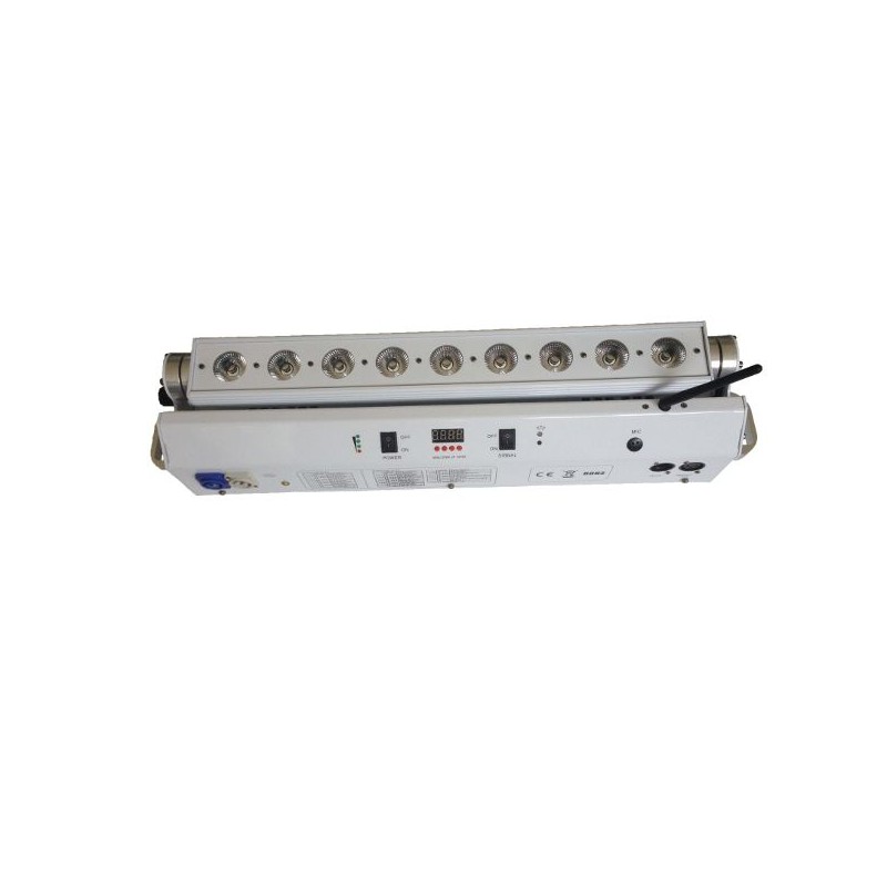 9x10W 6in1 LED Battery Powered Stage Bar Light IP65 96w RGBAW+UV LED Wireless DMX