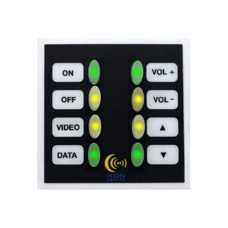 EURO 8 WALL PODULE - The Euro8 Podule is a compact 8 button control panel that fits any European standard 50mm snap in frame