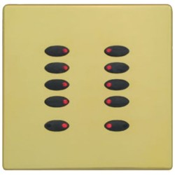 Mode Evolution Switch Plate Fascia EVO-S-PBR-** (Single Gang, MK Aspect Polished Brass)