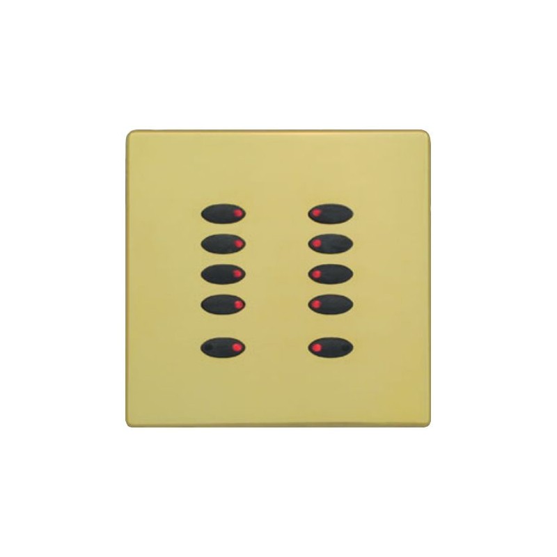 Mode Evolution Switch Plate Fascia EVO-S-PBR-** (Single Gang, MK Aspect Polished Brass)