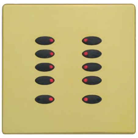 Mode Evolution Switch Plate Fascia EVO-S-PBR-** (Single Gang, MK Aspect Polished Brass)