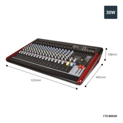 Citronic CSX-18 Series Live Mixing Console 18 Input DSP PFL AFL Send and Return Master Headphones