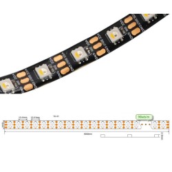 Akwil DMX 512 RGB LED Pixel Strip 2.5m per reel 5V 45W 150x SMD 5050 3in1 LEDs