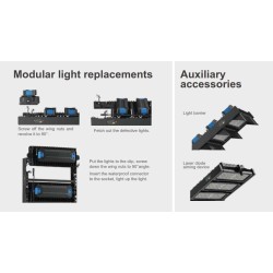 AK-FL02-1000W Dali or DMX Dimmable 1000W LED Stadium Flood Light with Meanwell Drivers for high end sports flood lighting