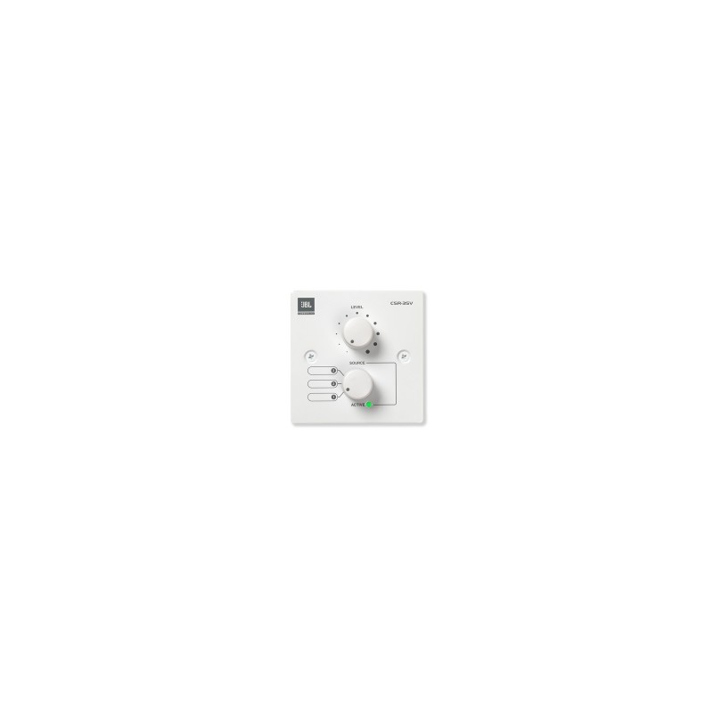 JBL CSR-3SV White Volume and 3 Source Select Control Wall Plate Single Gang