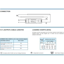 Mode Lighting Argotran 60 Cold Cathode Convertor 2x 1.0kV, 90mA, Dimmable, 230 Volt Input ARG-210-090-T-230-RD