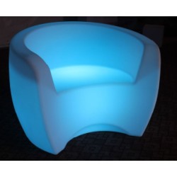 LED Curved Sofa Chair RGB Battery Chargeable Colour Remote Controlled Furniture