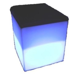 LED Cube Chair with Pad RGB Battery Chargeable Colour Remote Controlled Furniture