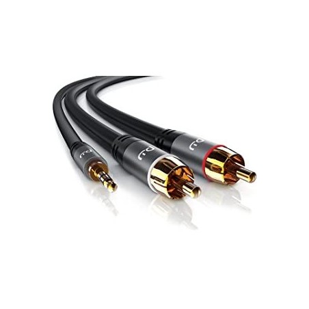 5m Stereo RCA to 3.5mm Jack Cable