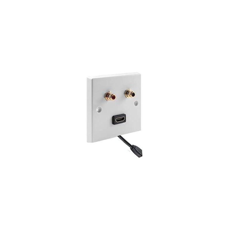 Single Gang RCA HDMI wall plate