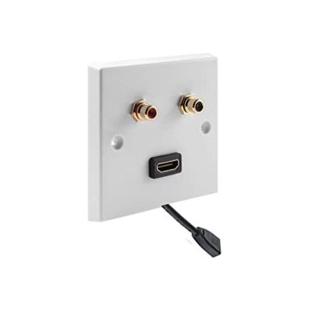 Single Gang RCA HDMI wall plate