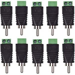 RCA Screw Terminal Connectors Pack of 10