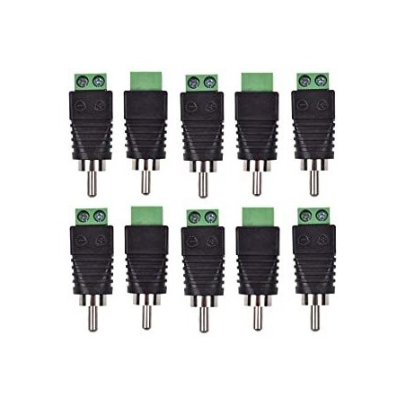 RCA Screw Terminal Connectors Pack of 10