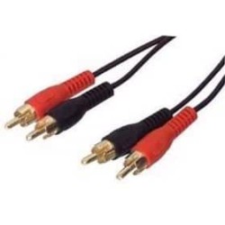 1m Stereo Red Black RCA Phono-Phono Cable