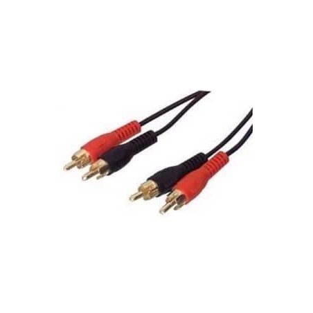1m Stereo Red Black RCA Phono-Phono Cable