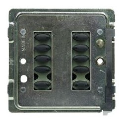 Mode TP-SGP-55-BLK-BSS Tiger Switch Plate with Brushed Stainless Steel Facia Plate (10 Black Buttons, Single Gang)