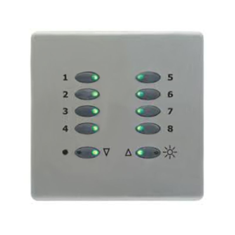 Mode TP-SGP-55-BLK-BSS Tiger Switch Plate with Brushed Stainless Steel Facia Plate (10 Black Buttons, Single Gang)