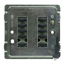 Mode TP-SGP-55-BLK-WHT Tiger Switch Plate with White Facia Plate (10 Black Buttons, Single Gang)