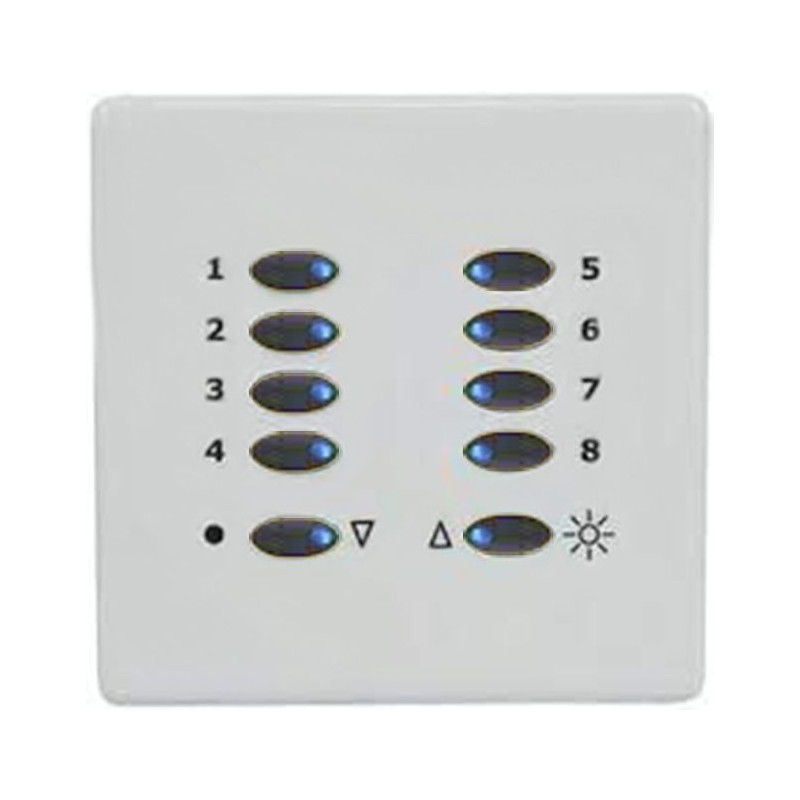 Mode TP-SGP-55-BLK-WHT Tiger Switch Plate with White Facia Plate (10 Black Buttons, Single Gang)