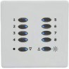 Mode TP-SGP-55-BLK-WHT Tiger Switch Plate with White Facia Plate (10 Black Buttons, Single Gang)