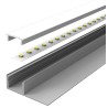 Aluminium LED Strip Profile for Tiled Steps with Flange recessed into 10mm