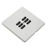 RLF-xxx-W White Fascia Cover Plate for Rako RMC & RCN Wireless Wallplates - with Hidden Screws
