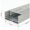 ALU-7432 2.5m Aluminum Profile For LED 74mm x 32mm IP20 Suitable For Surface, Ceiling or Wall Mounted