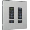 iCON Switch Plate -  ICN-SGP-20-BLK-CLS - Black 2 Black Buttons, Classic Layout, Single Gang, Excluding Fascia Plate