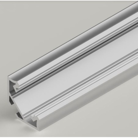 2m Aluminium LED Strip Angle Corner Profile 45 Degree - Impact Resistant