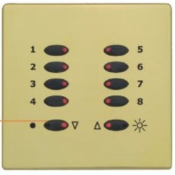 Mode TP-SGP-55-BLK-SBR-MB Tiger Switch Plate with Stainless Steel Brass Facia Plate (10 Black Buttons, Single Gang)