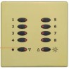 Mode TP-SGP-55-BLK-SBR-MB Tiger Switch Plate with Stainless Steel Brass Facia Plate (10 Black Buttons, Single Gang)