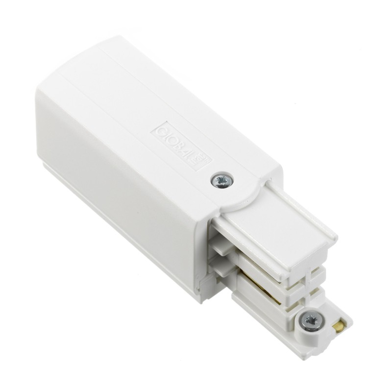 3 Channel Track End Connector White