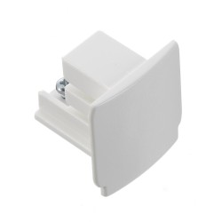 3 Channel Track End Cap White