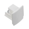 3 Channel Track End Cap White