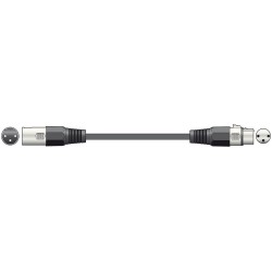 Male to Female XLR Cable 3m in Black