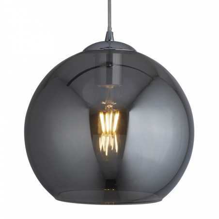 Extra Large 30cm Smoked Glass Bar Pendant Light