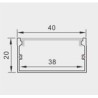 0.4m Surface Aluminum Profile For LED 40mm x 20mm with End Caps IP20 Suitable For Surface Ceiling Mount Applications