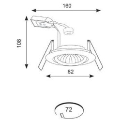 GU10 Chrome Recessed Downlight Fitting