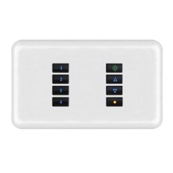 Mode SceneStyle4 Fascia SCE-04-WHI-44 (8 Buttons, Twin Gang, MK Aspect White)