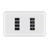 Mode SceneStyle4 Fascia SCE-04-WHI-44 (8 Buttons, Twin Gang, MK Aspect White)