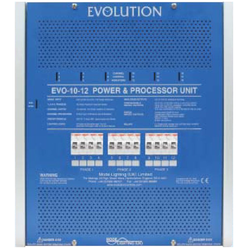 Mode EVO-10-12-RCBO Evolution Power & Processor Unit with RCBO Protection (12 Channels of 10 Amps, Inductive 9 Amps)
