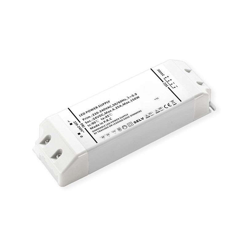 0-240V convert to 0-24V DC Constant Voltage 150W 6.24A 24V DC CV Triac Dimmer Driver 24V LED Lighting Dimming Control