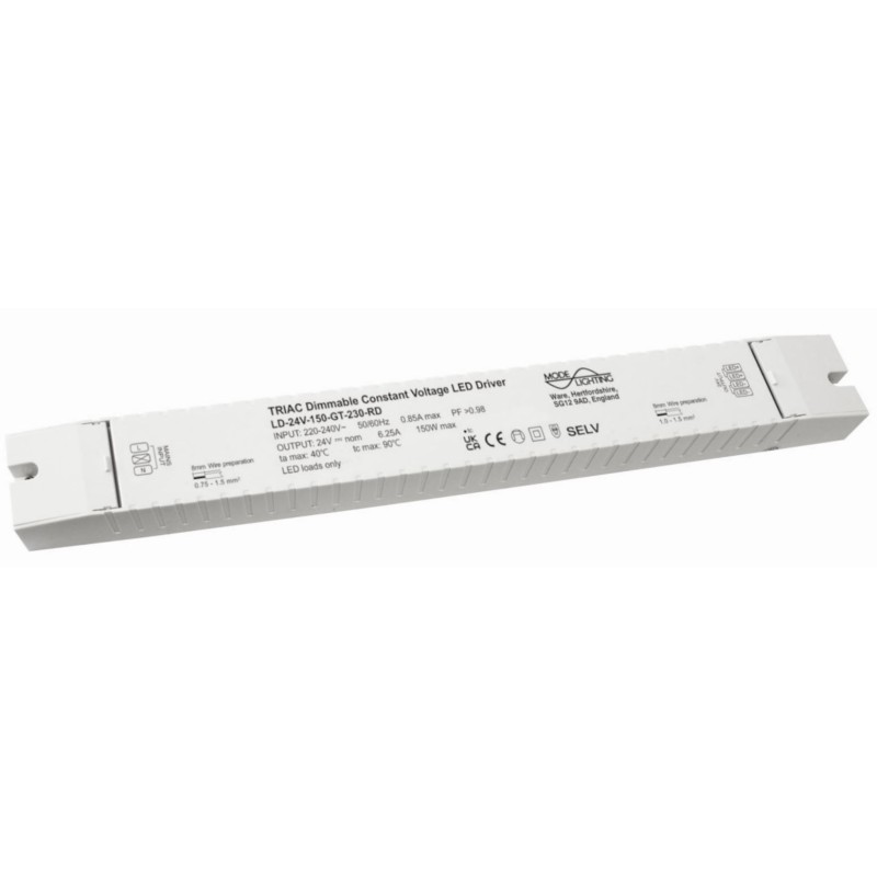 Mode Lighting Mega-150 LD-24-150-XT-230-RD Constant Voltage LED Driver - 24V DC 15-150W